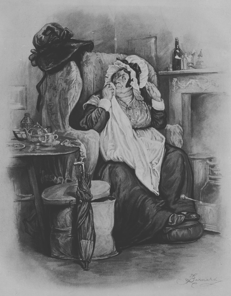 Sarah Gamp, 1880 af Frederick Barnard