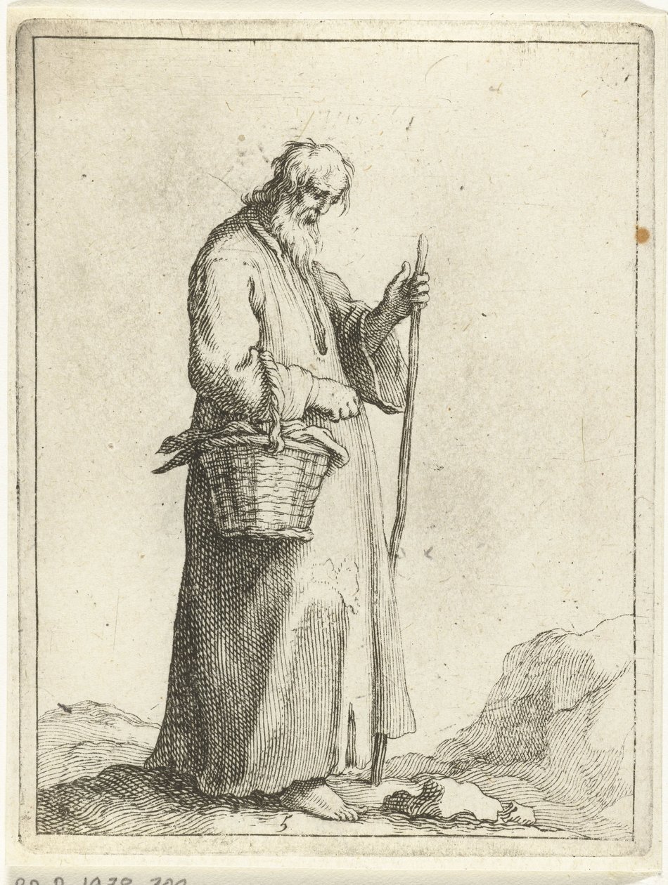 Bonde med kurv 15 små figurer (serietitel) af Frederick Bloemaert