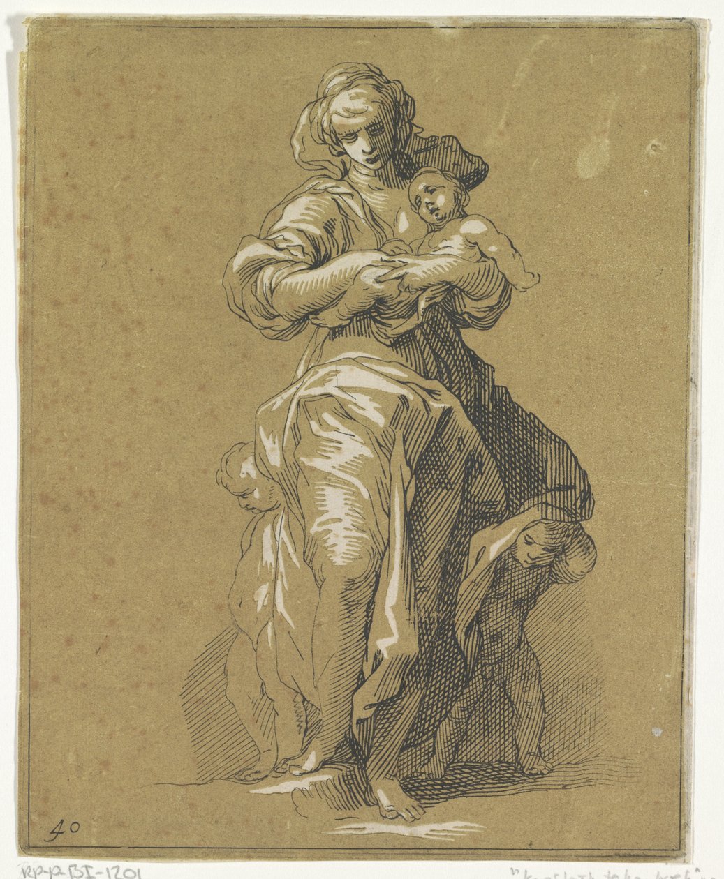 Caritas med tre børn af Frederick Bloemaert