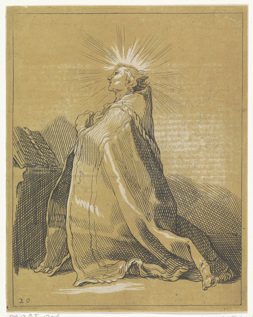 Knælende helgen i bøn af Frederick Bloemaert