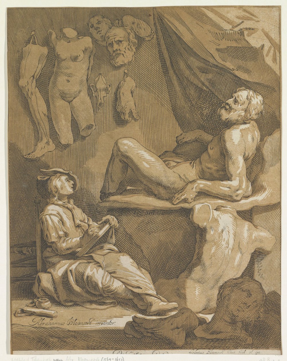 Titelside for: Abraham Bloemaert, Original og berømt kontryk tegnebog. Del 1 af Frederick Bloemaert