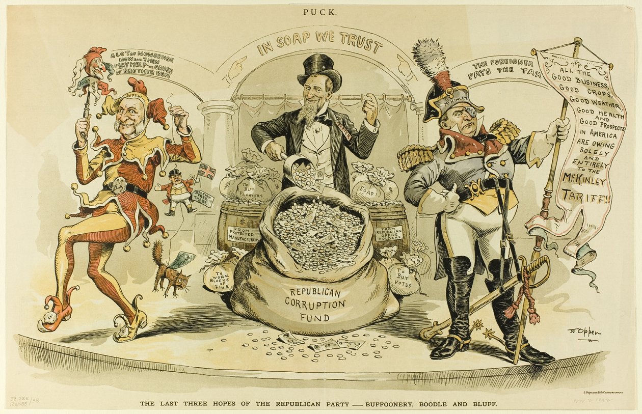 Det republikanske partis sidste tre håb, fra Puck af Frederick Burr Opper