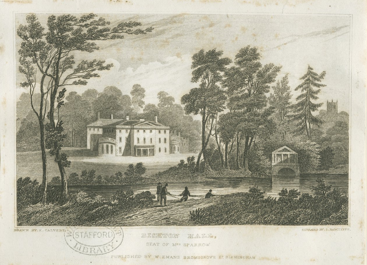 Bishton Hall: engraving, nd [? C1830s] dani af Frederick Calvert