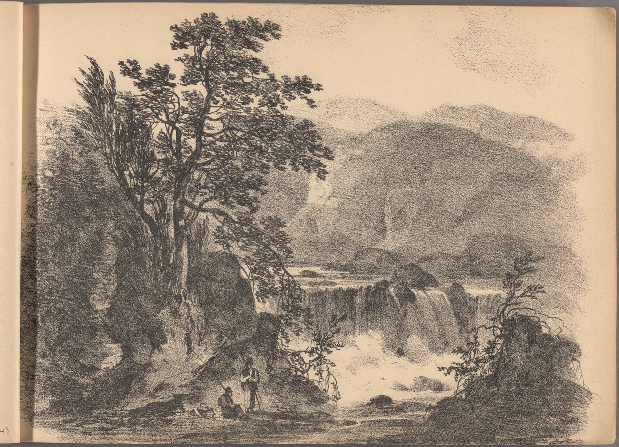 En af en serie af 60 skitser af hytter. London, 1825. af Frederick Calvert