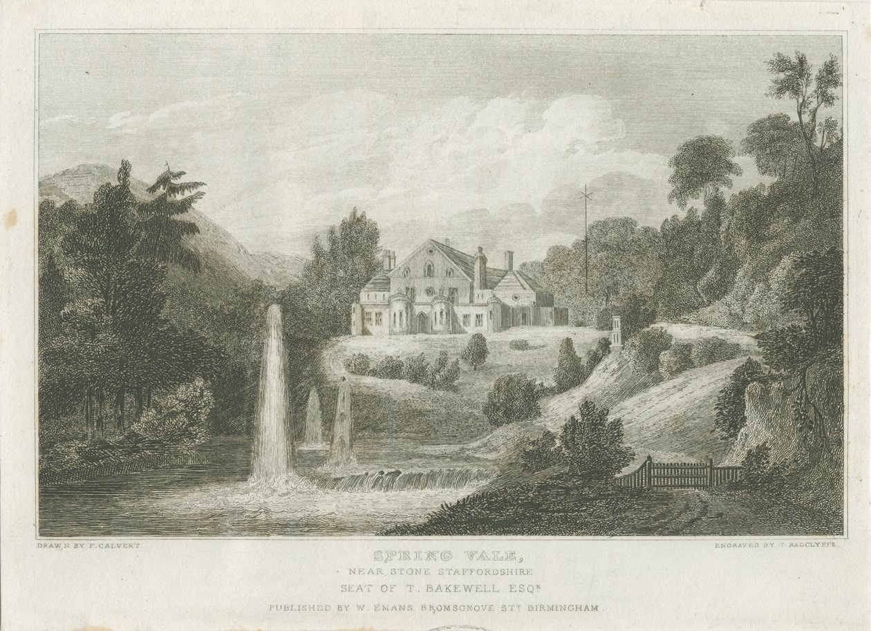 Sten - Spring Vale: gravering, nd [c 1830] (tryk) af Frederick Calvert