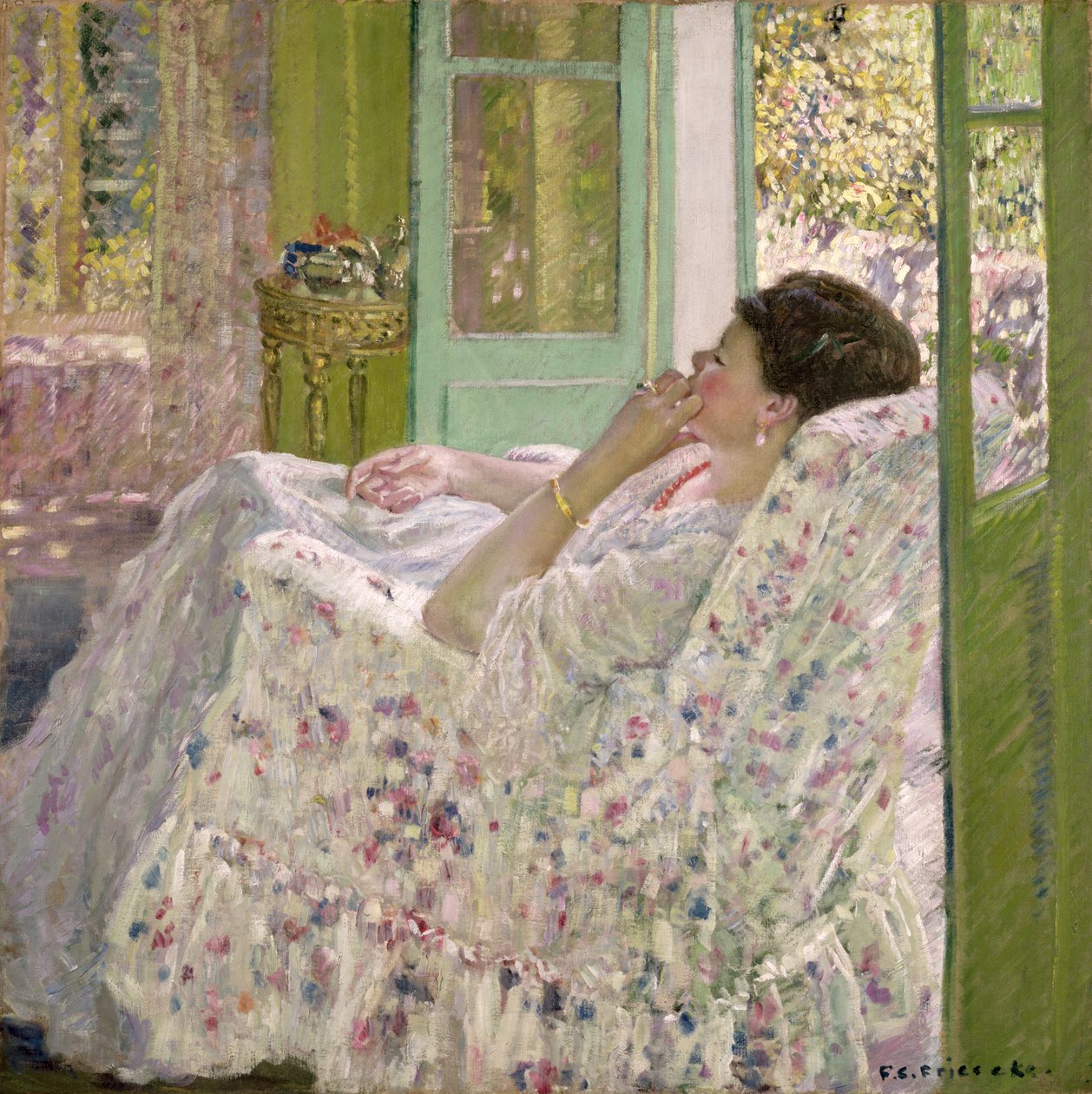 Eftermiddag - Yellow Room af Frederick Carl Frieseke