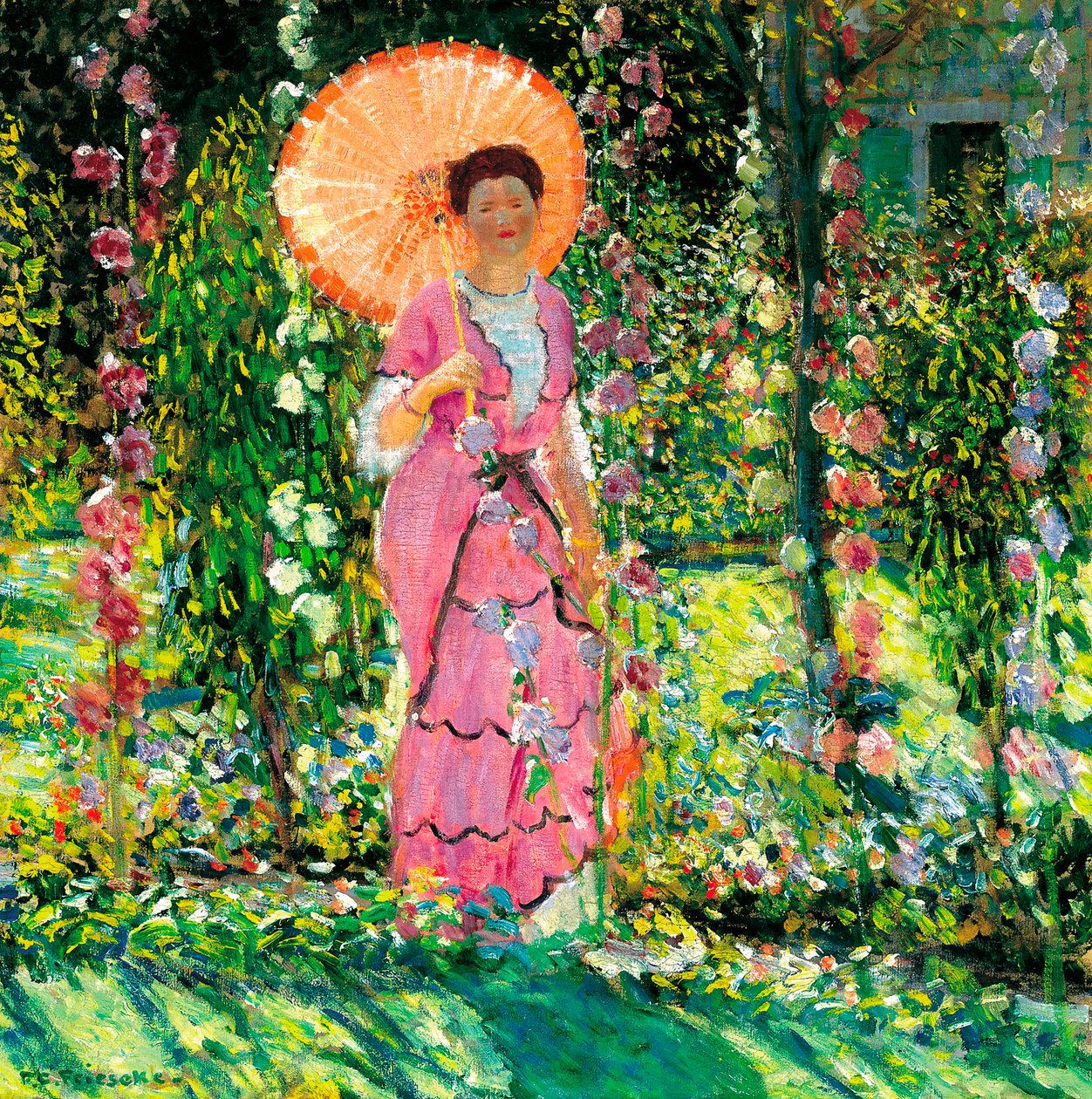 Stokroser, ca. 1912 af Frederick Carl Frieseke