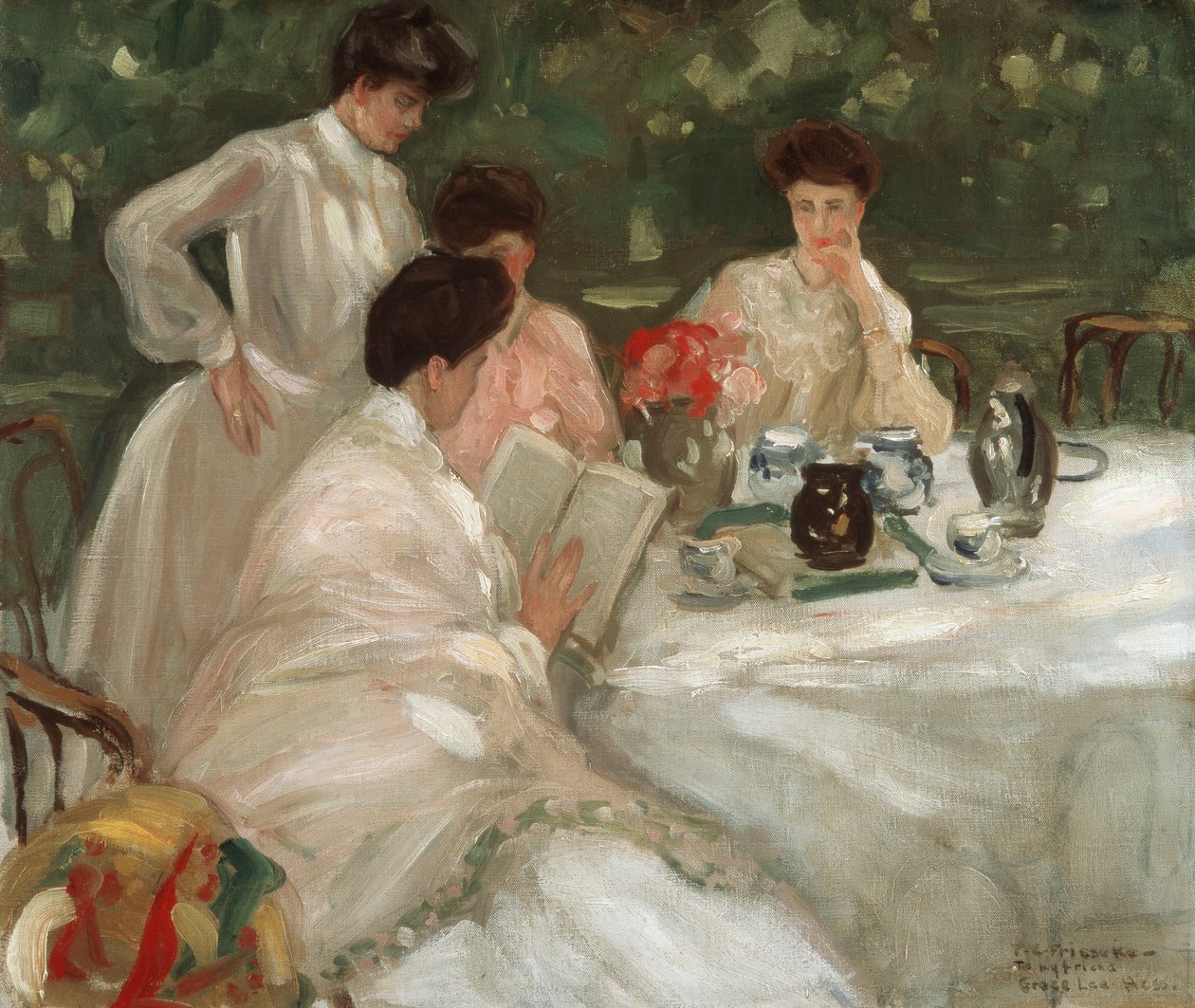 Te i haven af Frederick Carl Frieseke