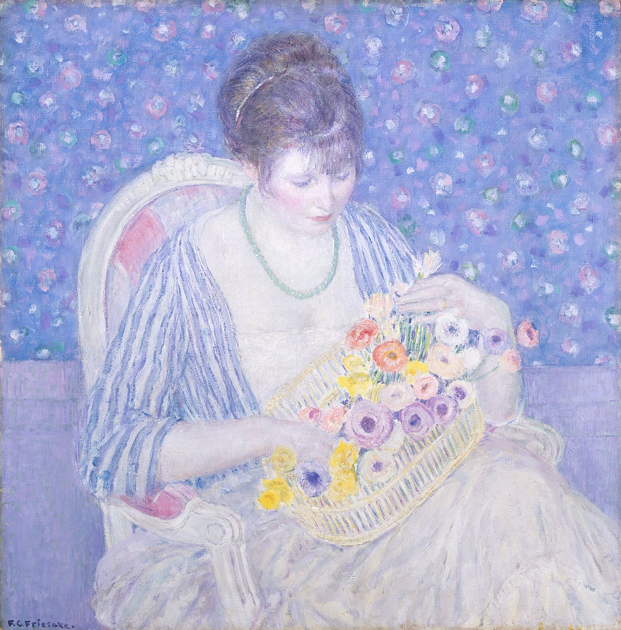 Blomsterkurven, c.1913-17 af Frederick Carl Frieseke
