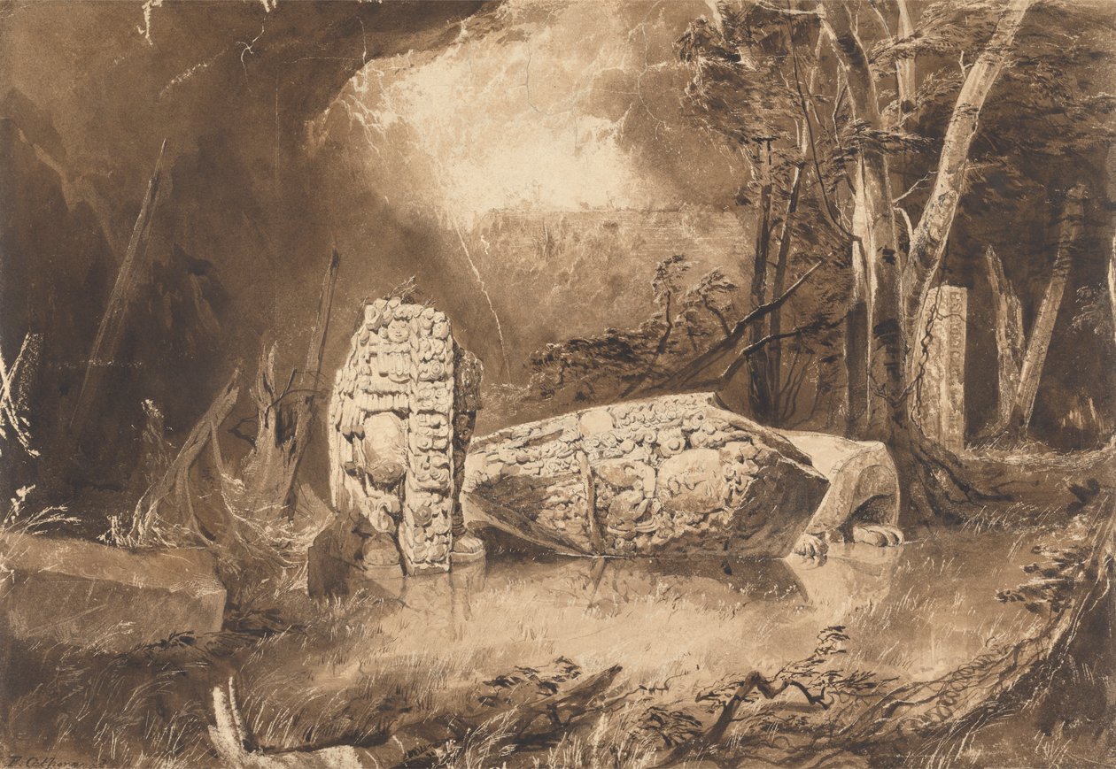 Maya Stella i Copan, Honduras af Frederick Catherwood