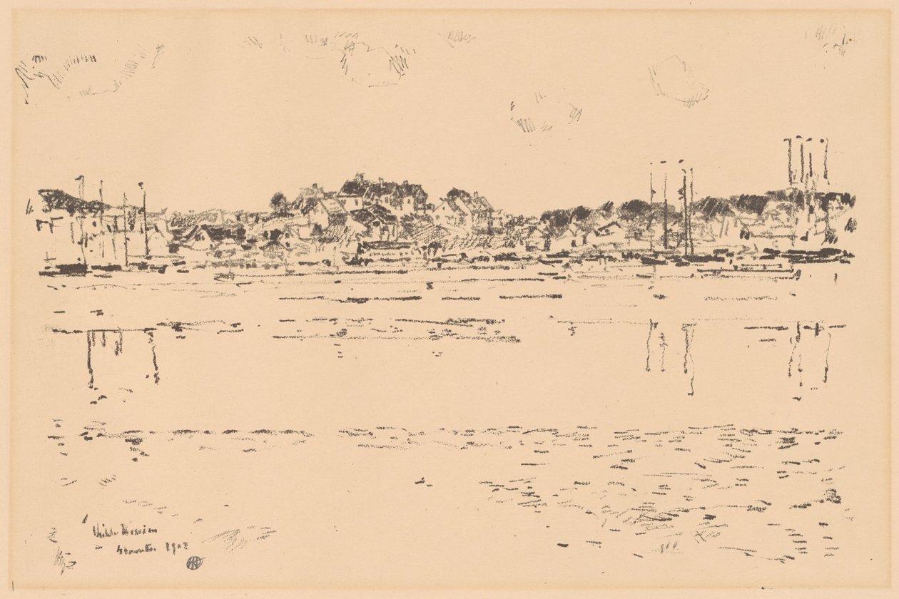Indre Havn, 1918. af Frederick Childe Hassam