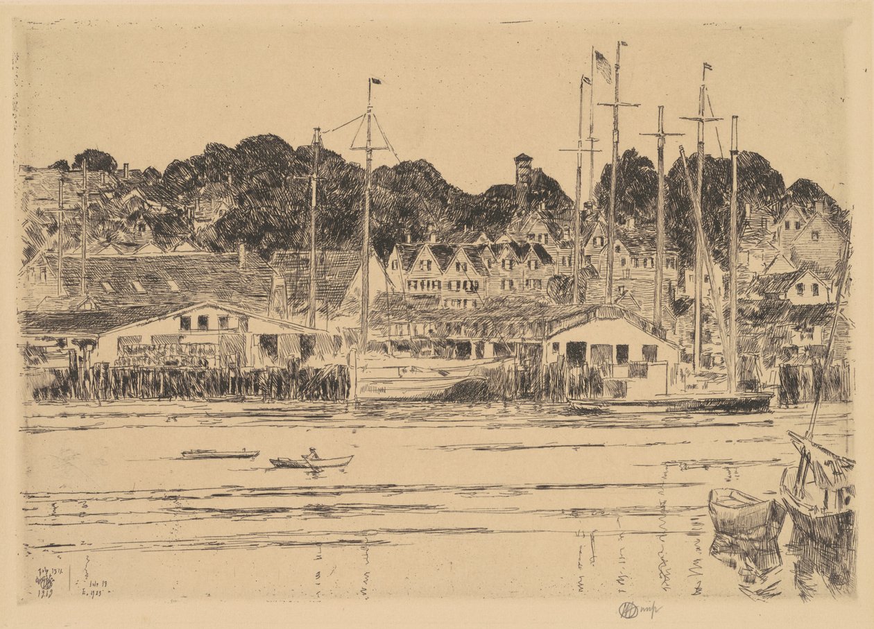 Inner Harbor, Gloucester, 1923. af Frederick Childe Hassam