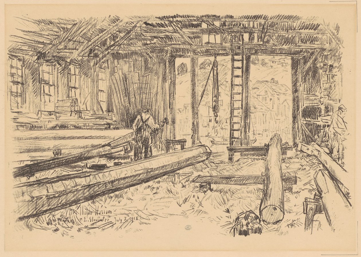Spar-butikken, Gloucester, 1918. af Frederick Childe Hassam