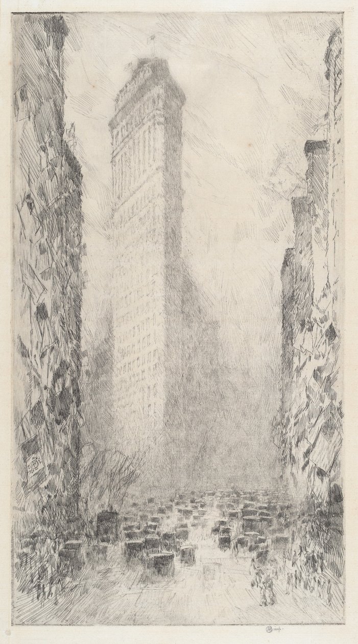 Washingtons fødselsdag - Fifth Avenue & 23rd Street, 1916. af Frederick Childe Hassam