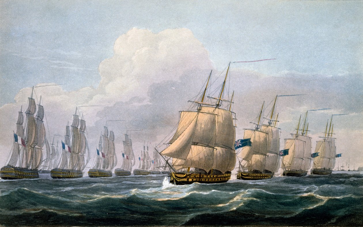 Kaptajn Beresford i HMS Theseus leder sin eskadron af skibe fra 