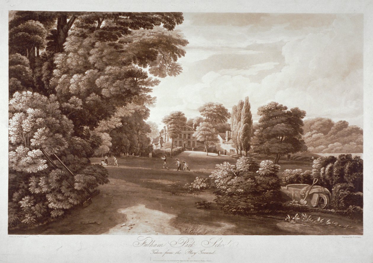 Fulham Park School, London, 1813 af Frederick Christian Lewis
