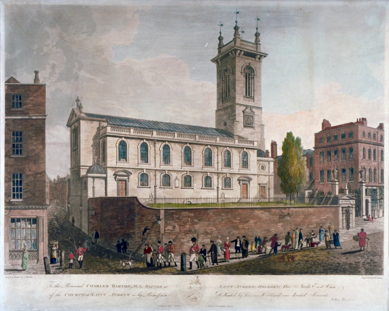 St Andrew Holborn, London, 1804 af Frederick Christian Lewis