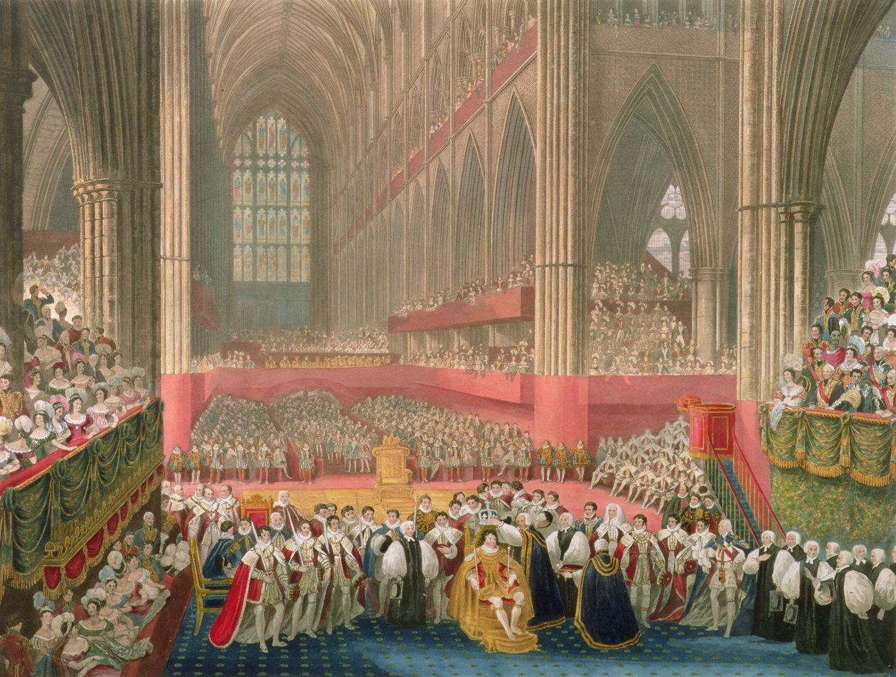 Kroningen af George IV i Westminster Abbey 1824 af Frederick Christian Lewis