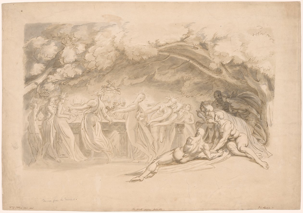 Nymfernes dans, fra Stormen af Frederick Christian Lewis