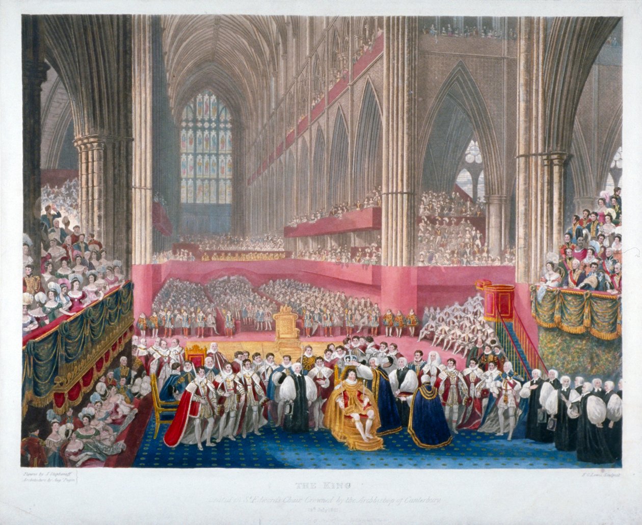 Kroningen af kong George IV i Westminster Abbey, London, 19. juli, 1821 af Frederick Christian Lewis