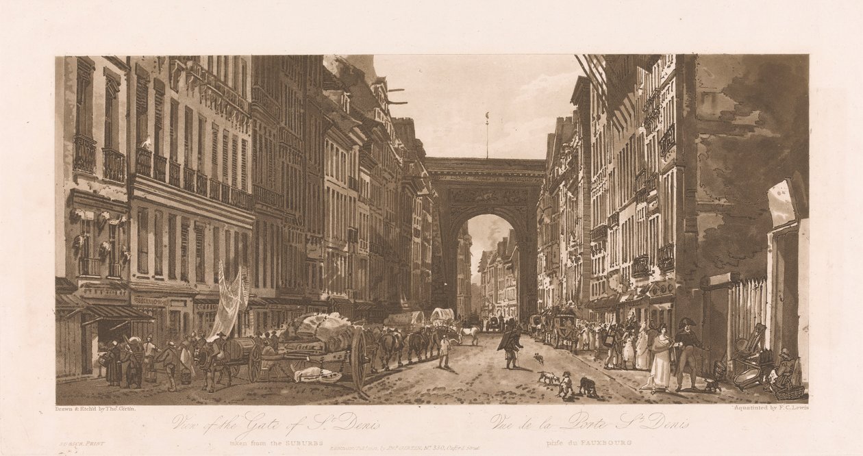Udsigt over porten til St. Denis af Frederick Christian Lewis the Elder