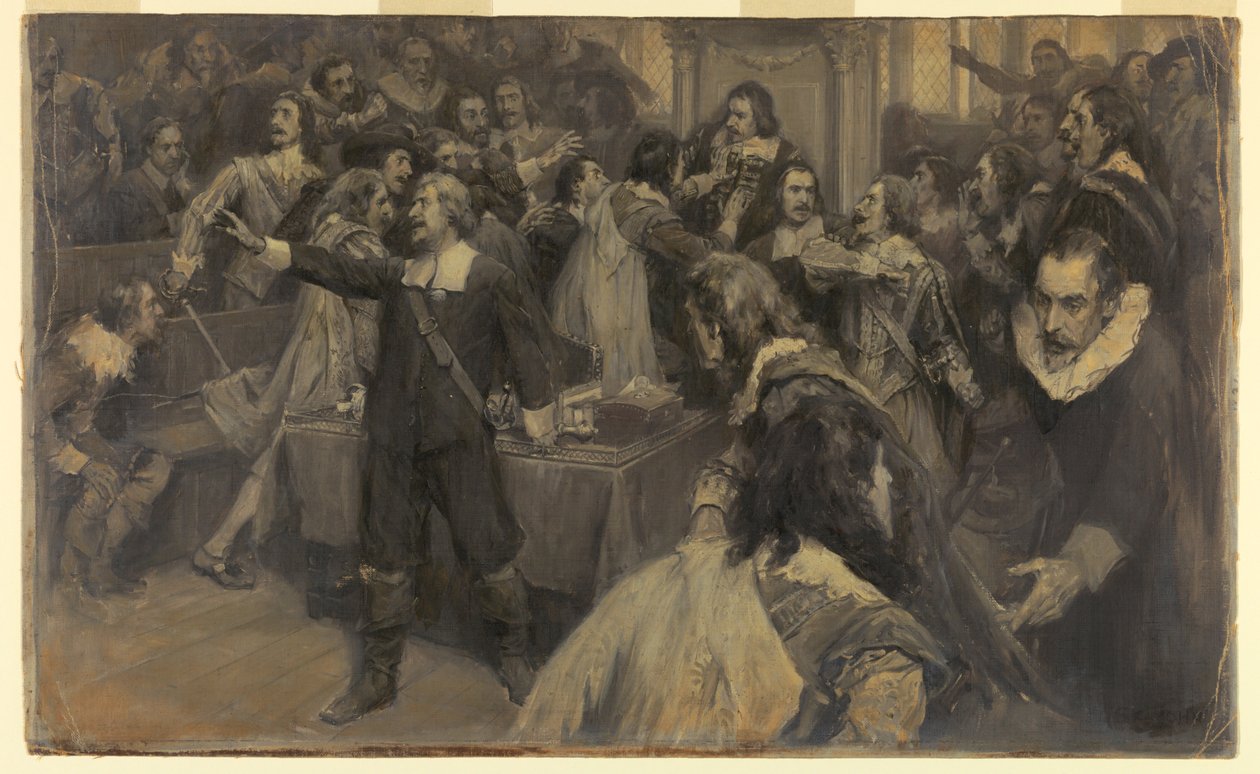 Scene i Parlamentet, 2. marts 1629 af Frederick Coffay Yohn