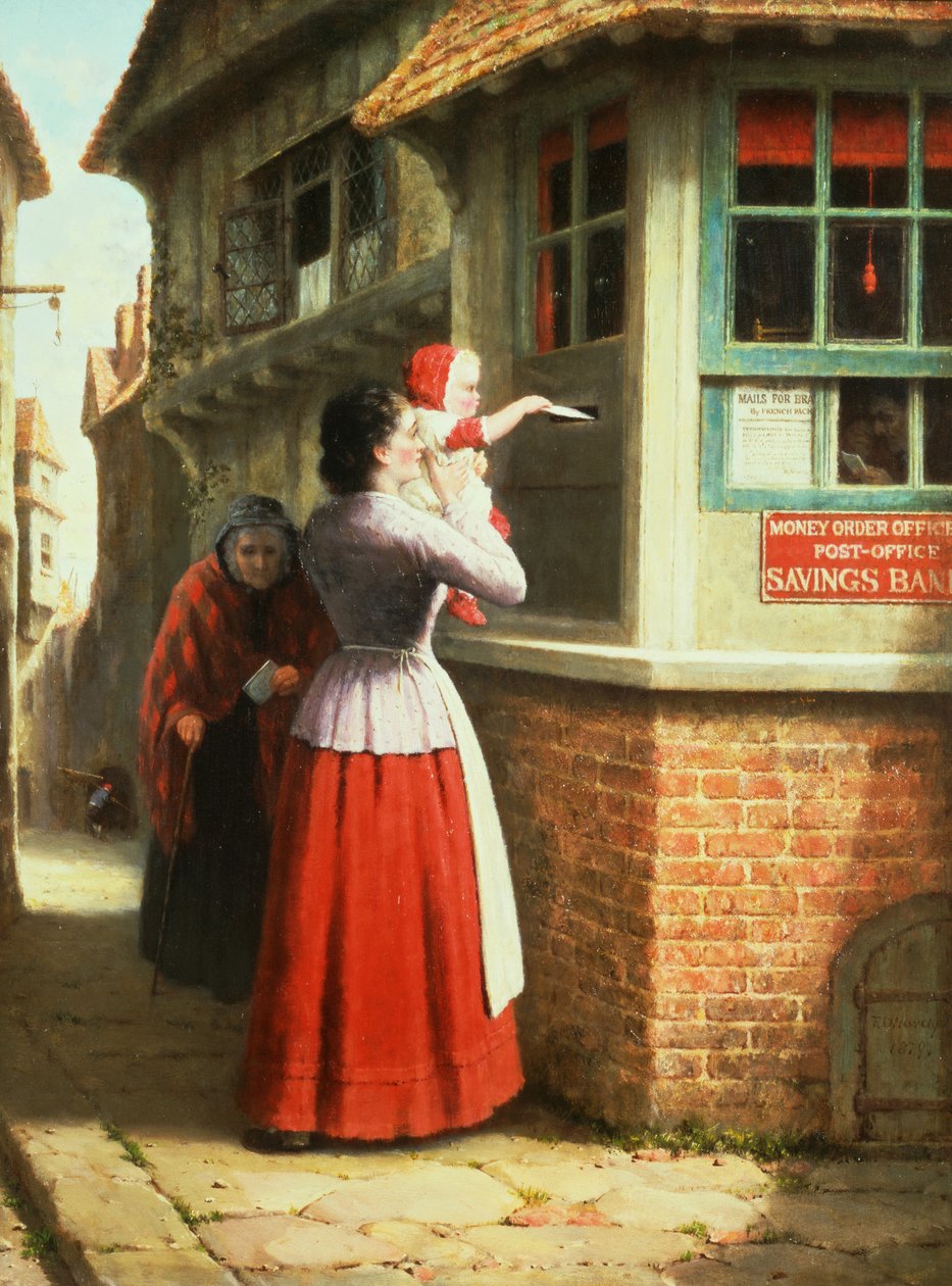 Poster et brev, 1879 af Frederick Daniel Hardy