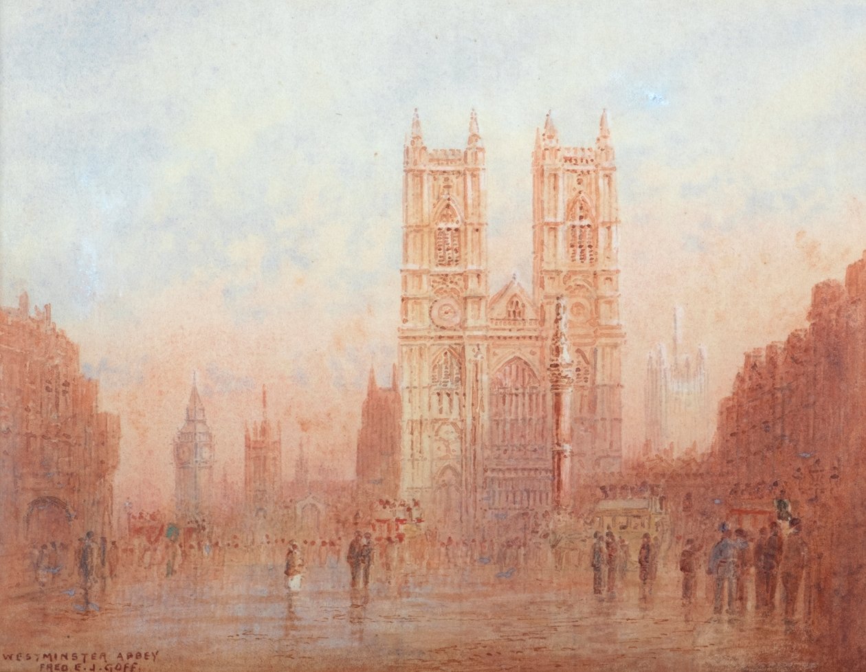 Westminster Abbey (akvarel) af Frederick E.J. Goff