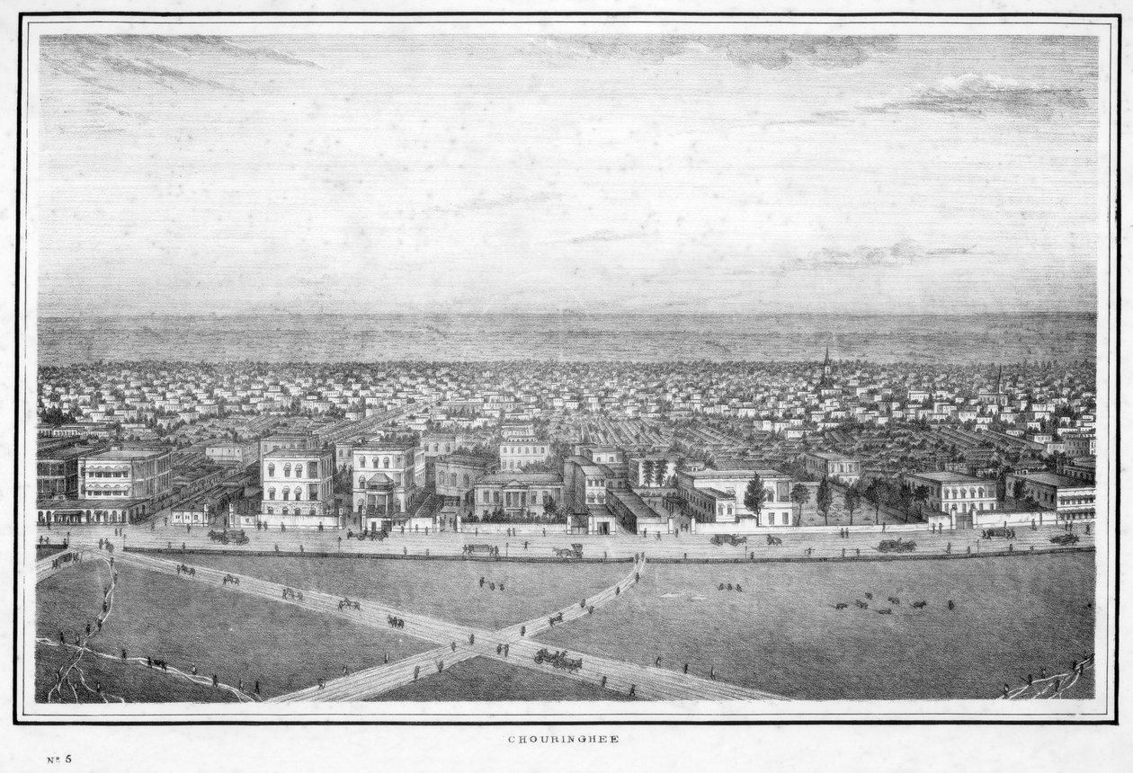 Chowringhee, Calcutta, Indien, c1840