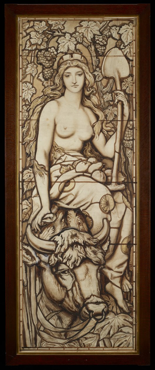Earth, fra serien The Four Elements, ca. 1888-89 (pen & blæk med vask over blyant på papir) af Frederick G. Smith
