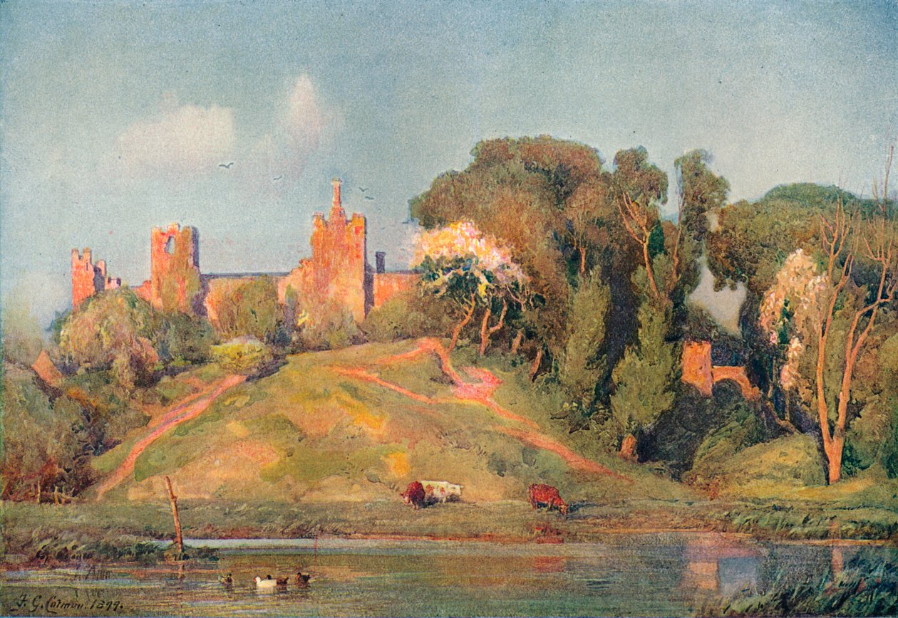 Et gammelt fort i Suffolk, c1899 af Frederick George Cotman