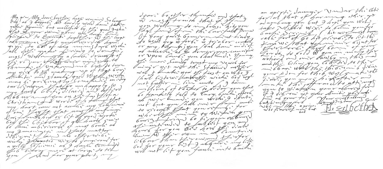 Brev fra Elizabeth I, dronning af England, til James VI af Skotland, c1588 1865. af Frederick George Netherclift
