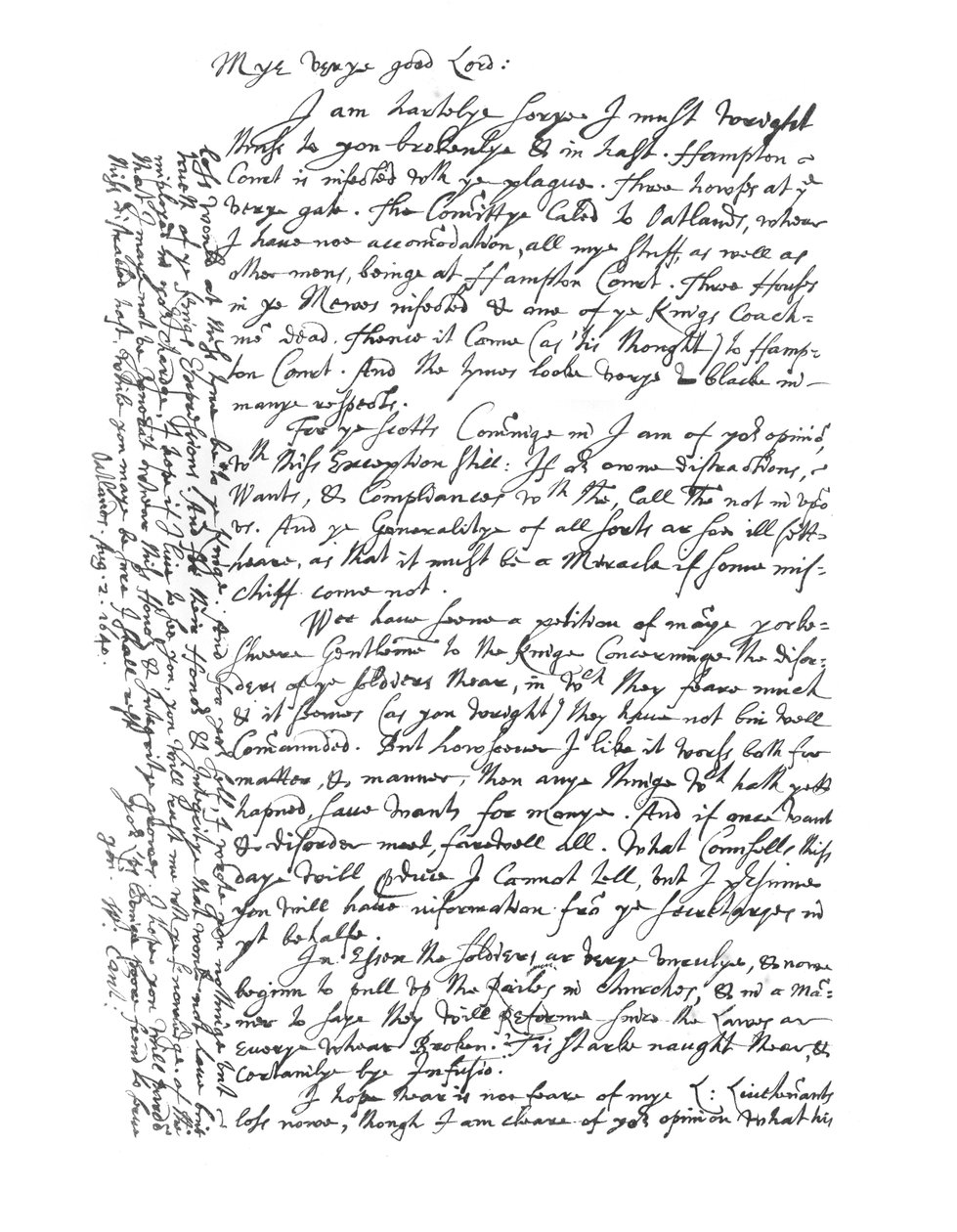 Brev af William Laud, ærkebiskop af Canterbury, 1640 1865. af Frederick George Netherclift