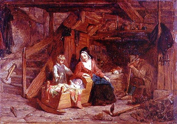 Et sommerhus interiør af Frederick Goodall