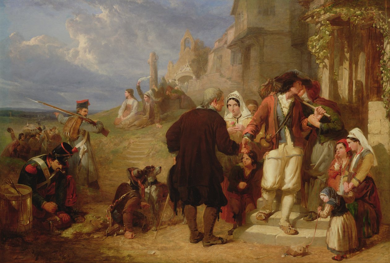 Bretagne værnepligtiges afgang af Frederick Goodall