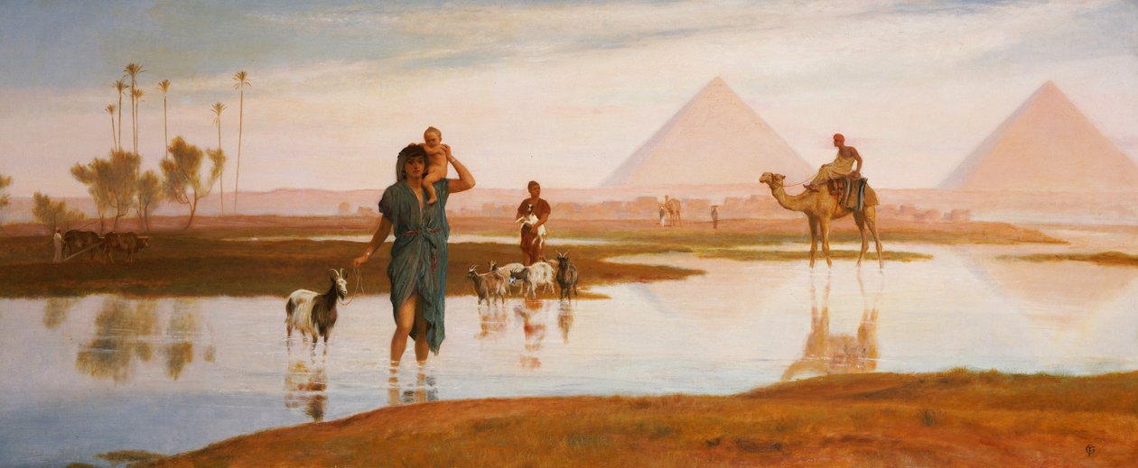Overløb af Nilen med pyramiderne af Frederick Goodall