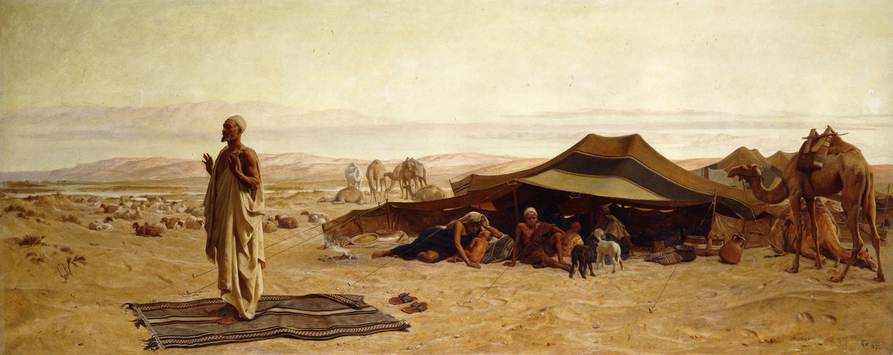 Lederen af huset ved bønnen, 1872 af Frederick Goodall