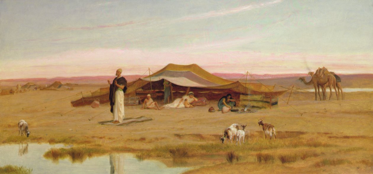 Sheikens aftenbøn (olie på lærred) af Frederick Goodall