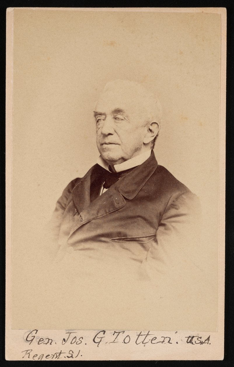 Portræt af general Joseph Gilbert Totten 1788-1864, før 1864. af Frederick Gutekunst