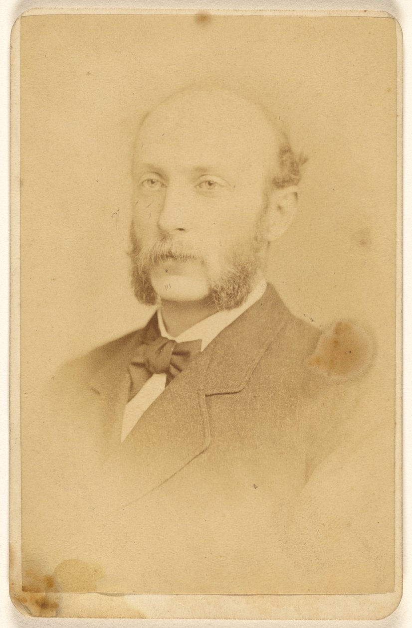 [Uidentificeret mand med overskæg og hagesmæk]. af Frederick Gutekunst