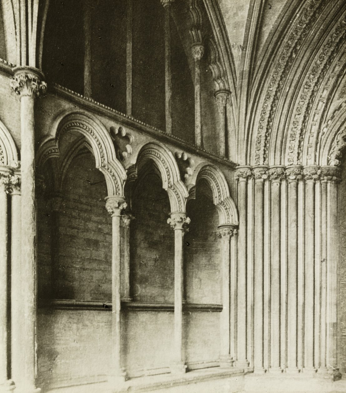 Katedralen i Ely: Galilea-verandaen, detaljer af Frederick H. Evans