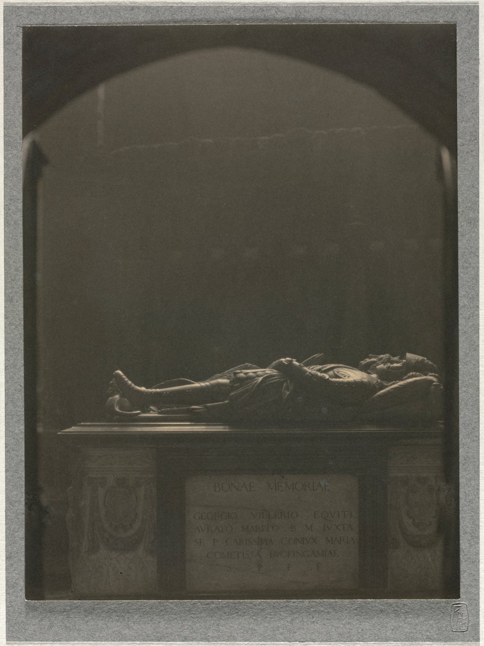 Westminster Abbey, grav af Sir Georges Villiers d. 1605, ca. 1900. af Frederick Henry Evans