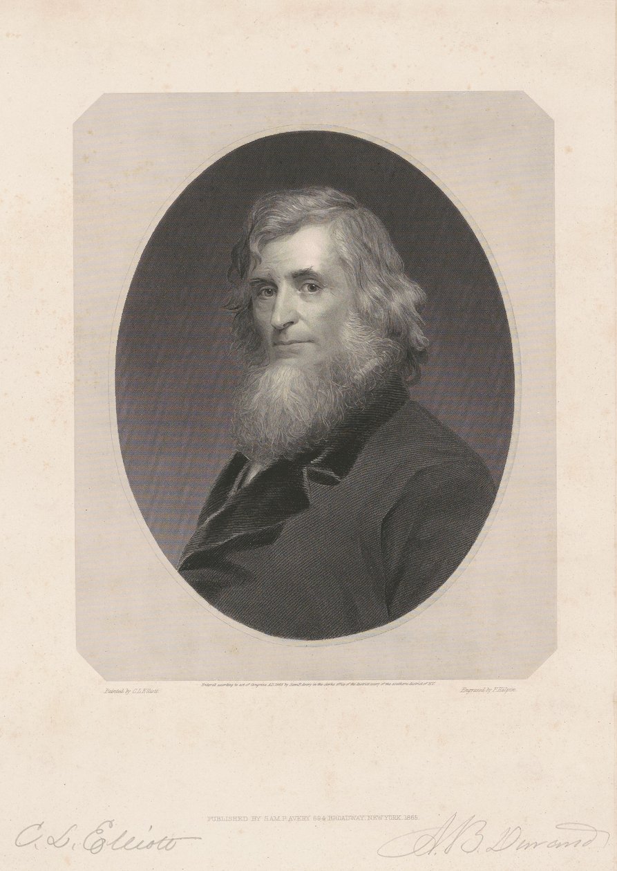 Asher B. Durand af Frederick Halpin, after Charles Loring Elliott