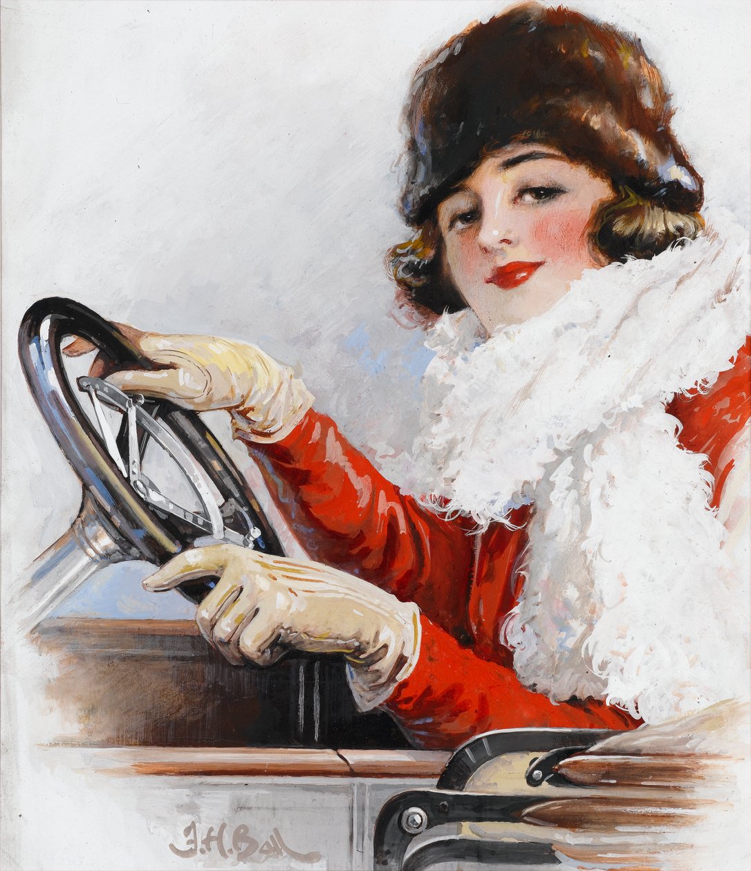 Dorothy Levitt, den hurtigste pige på jorden (wc på papir) af Frederick Hammersley Ball