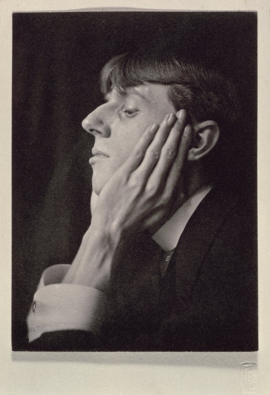Portræt af Aubrey Beardsley (1872-98) af Frederick Evans (1853-1943) (sepiafoto) af Frederick Henry Evans