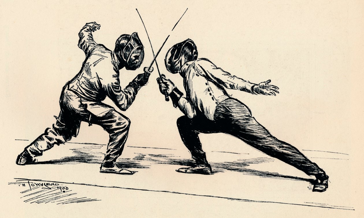 Fægtere, 1900 af Frederick Henry Townsend