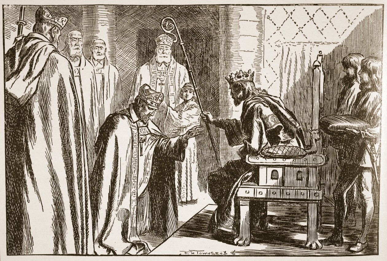 Investitur af en saksisk biskop, illustration fra 