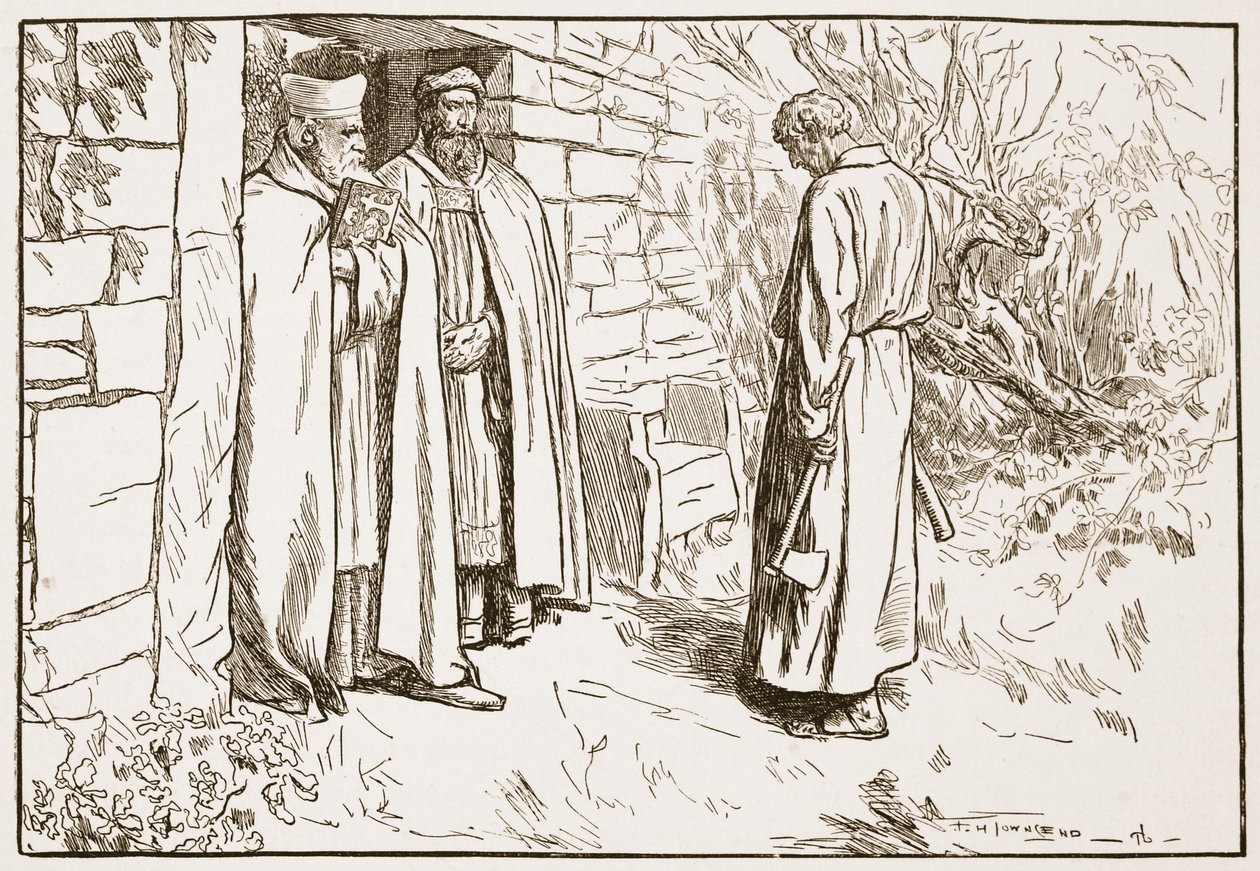 Owini ved klostret, illustration fra 