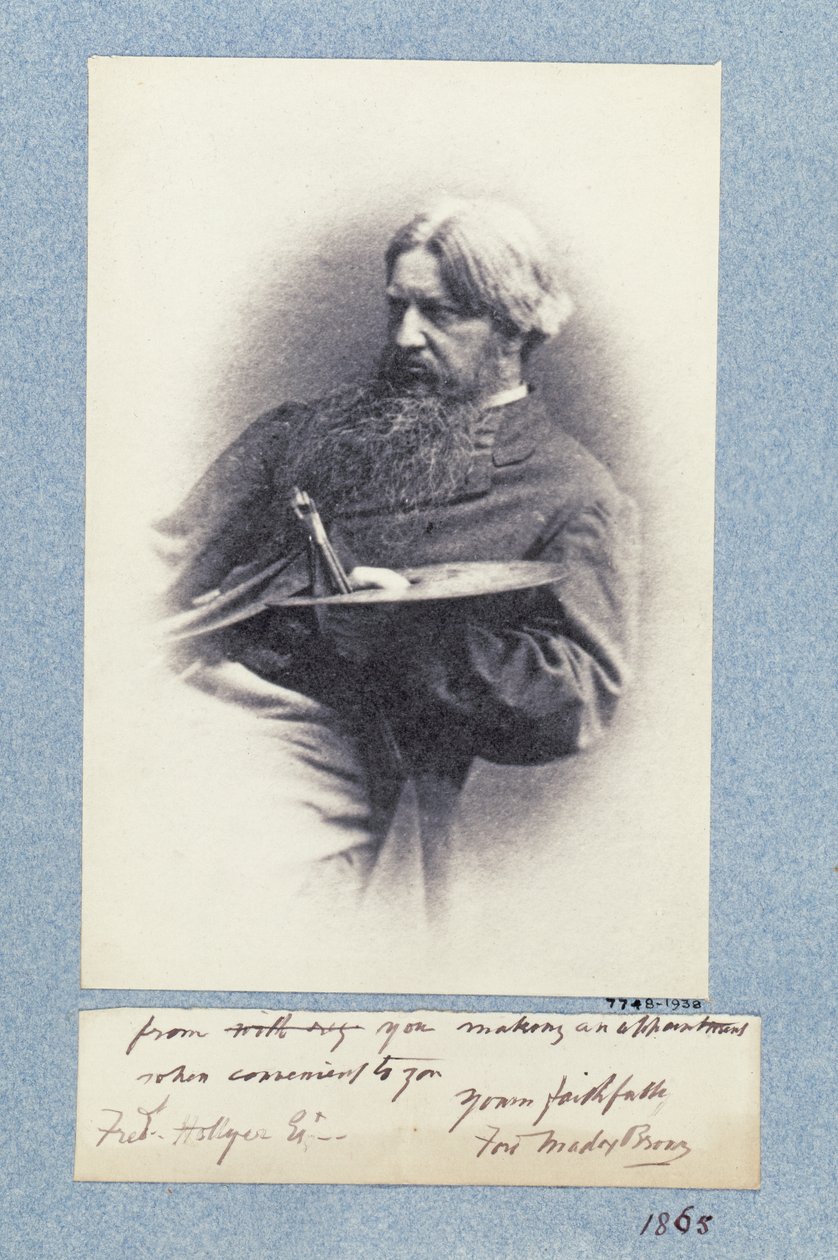 Portræt af Ford Madox Brown (1821-93) ca. 1870 (platintryk) af Frederick Hollyer