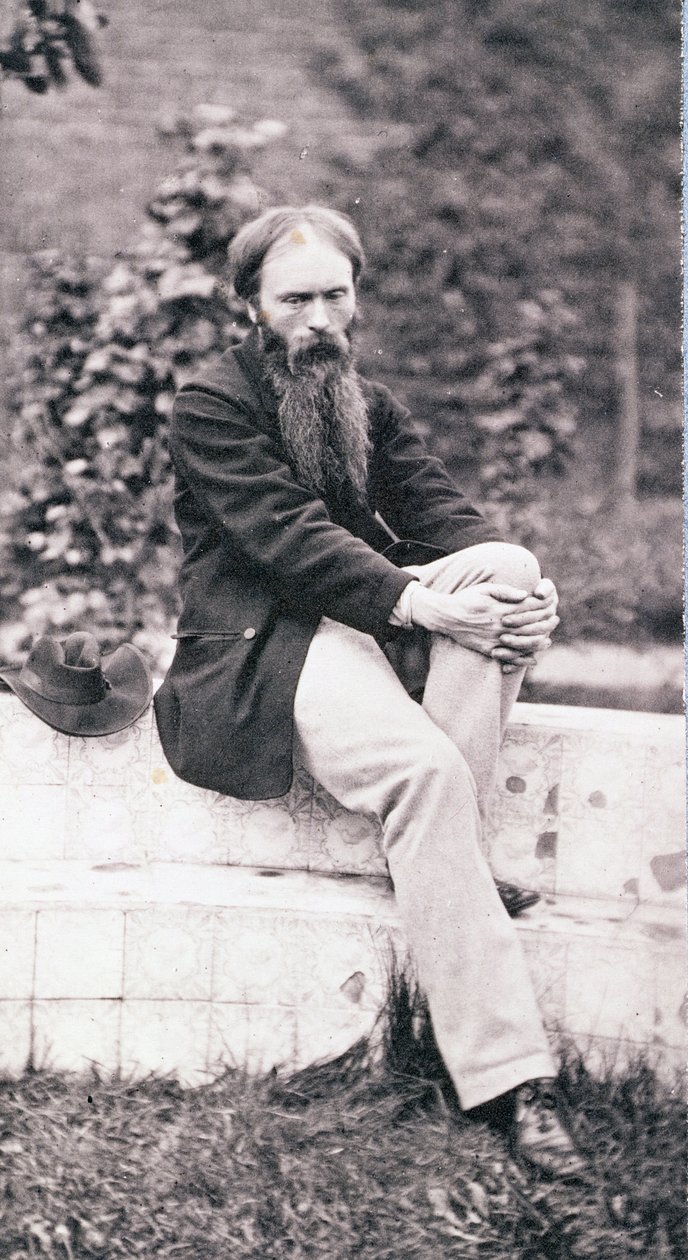 Portræt af Sir Edward Burne-Jones (1833-98) (sepia foto) af Frederick Hollyer